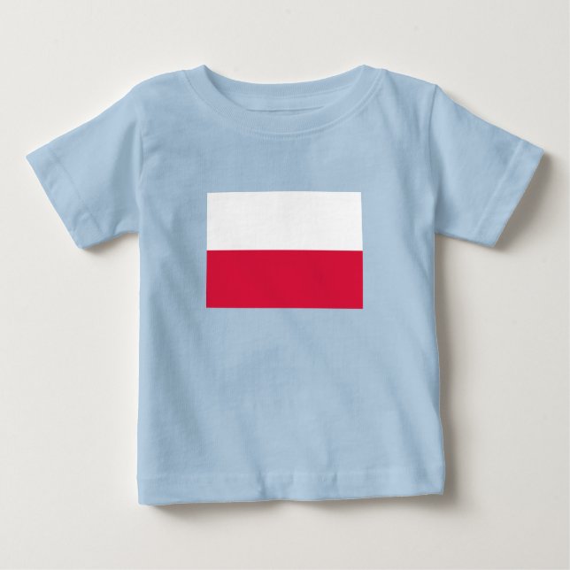 T-shirt Pour Bébé Drapeau de Pologne (Devant)