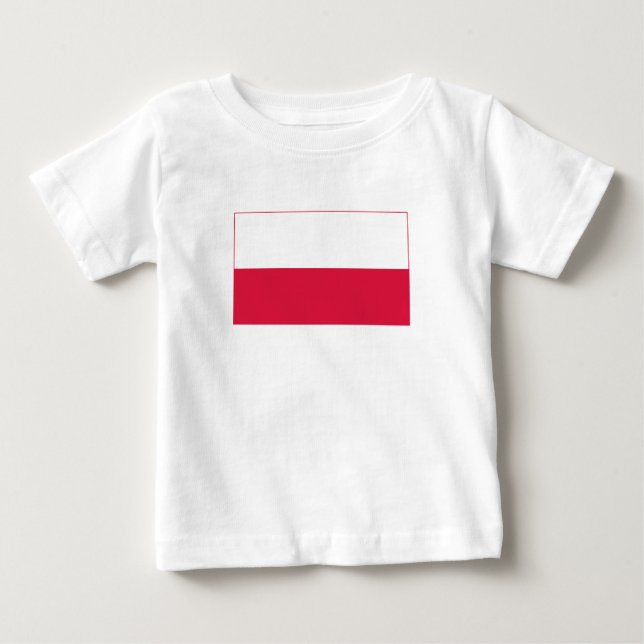T-shirt Pour Bébé Drapeau de Pologne (Devant)