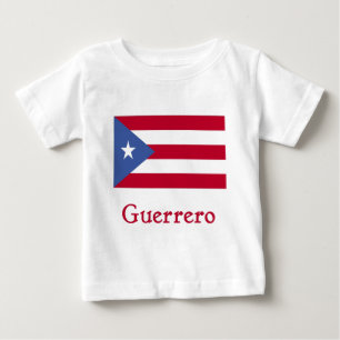 T-shirt Pour Bébé Drapeau de Portoricain de Guerrero