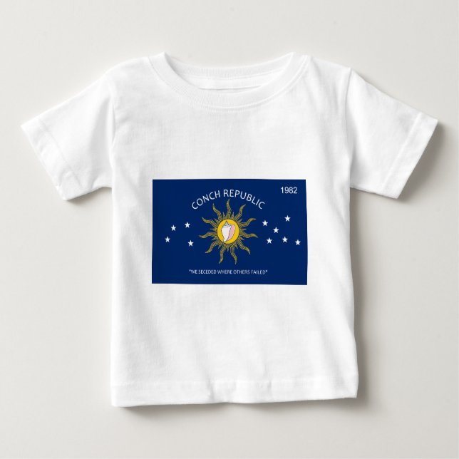 T-shirt Pour Bébé Drapeau de République de conque (Devant)