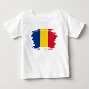 T-shirt Pour Bébé Drapeau de Roumanie