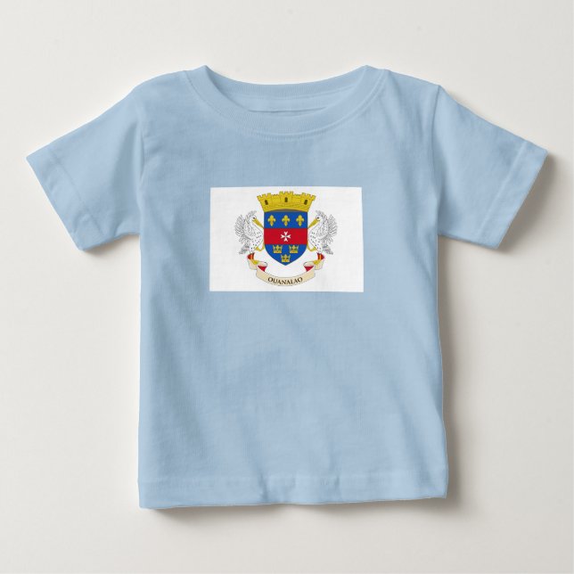 T-shirt Pour Bébé Drapeau de Saint-Barthélemy (Devant)