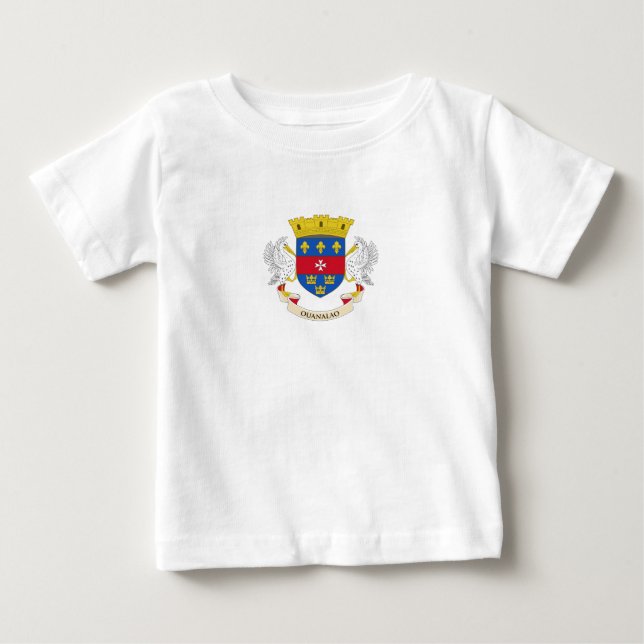 T-shirt Pour Bébé Drapeau de Saint-Barthélemy (Devant)