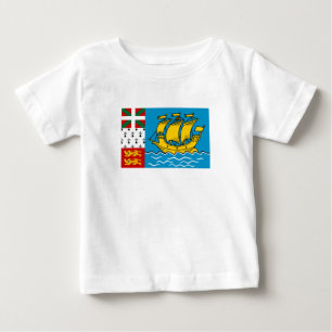T-shirt Pour Bébé Drapeau de Saint-Pierre-et-Miquelon