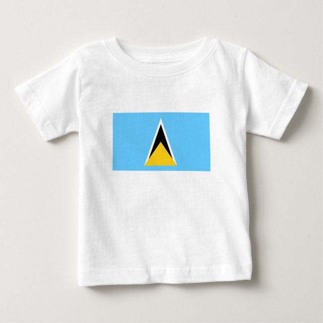 T-shirt Pour Bébé Drapeau de Sainte-Lucie (Devant)