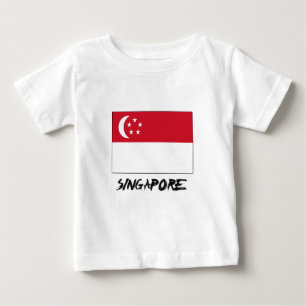 T-shirt Pour Bébé Drapeau de Singapour