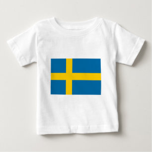 T-shirt Pour Bébé Drapeau de Suède