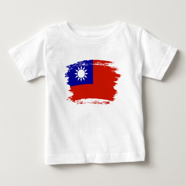 T-shirt Pour Bébé Drapeau de Taïwan (Devant)