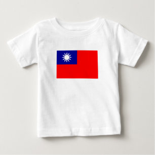 T-shirt Pour Bébé Drapeau de Taïwan