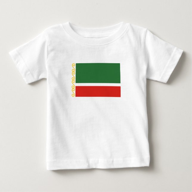T-shirt Pour Bébé Drapeau de Tchétchénie (Devant)