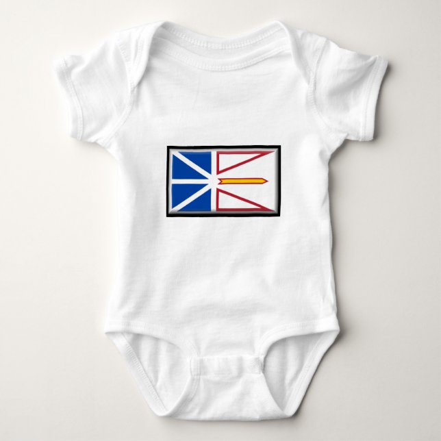 T-shirt Pour Bébé Drapeau de Terre-Neuve (Canada) (Devant)