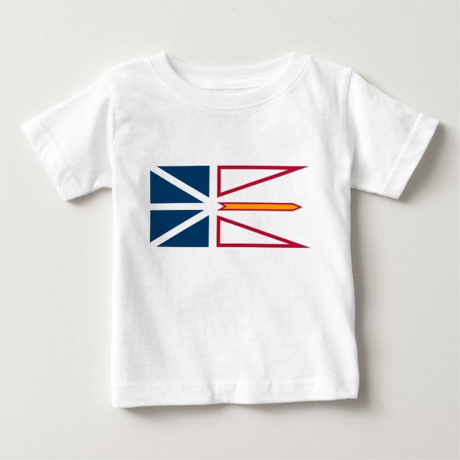 T-shirt Pour Bébé Drapeau de Terre-Neuve-et-Labrador (Canada) (Devant)
