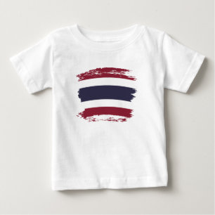 T-shirt Pour Bébé Drapeau de Thaïlande