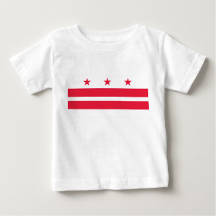 T-shirt Pour Bébé Drapeau de Washington D.C. (District de Columbia)