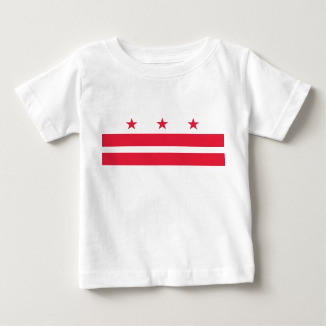 T-shirt Pour Bébé Drapeau de Washington D.C. (District de Columbia) (Devant)