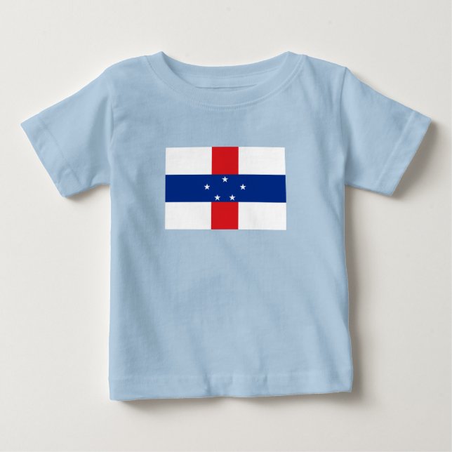 T-shirt Pour Bébé Drapeau des Antilles néerlandaises (Devant)