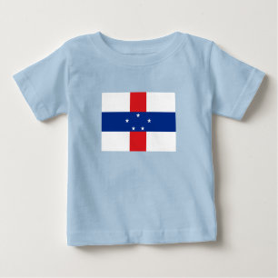 T-shirt Pour Bébé Drapeau des Antilles Pays-Bas