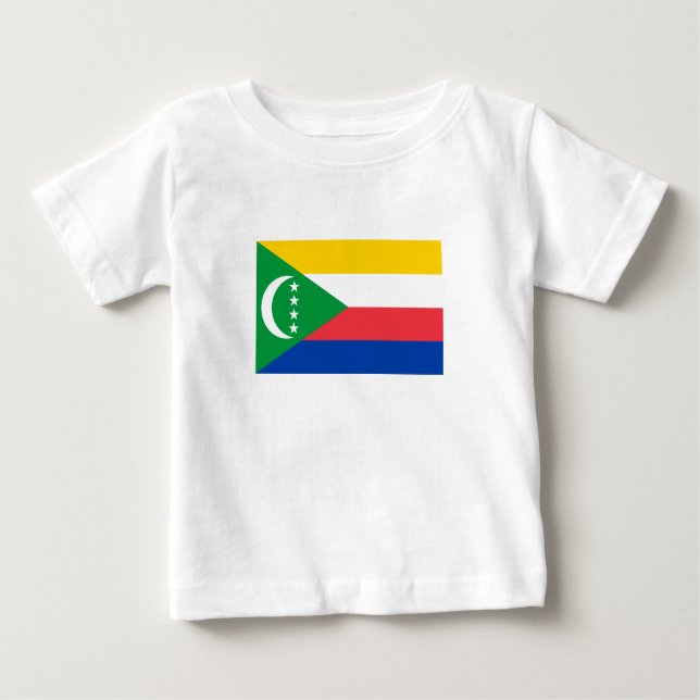 T-shirt Pour Bébé Drapeau des Comores (Devant)