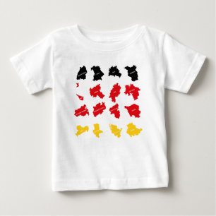 T-shirt Pour Bébé Drapeau des États allemands
