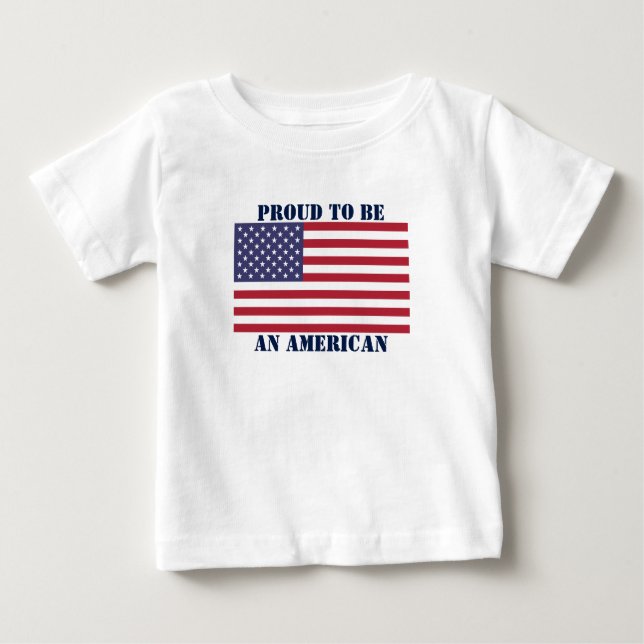 T-shirt Pour Bébé Drapeau des États-Unis (Devant)
