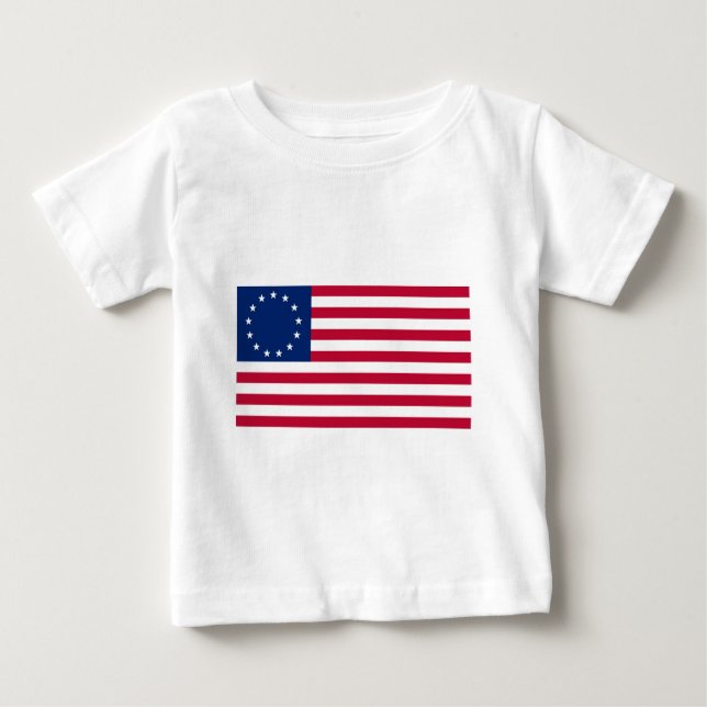 T-shirt Pour Bébé Drapeau des Etats-Unis Betsy Ross (Devant)