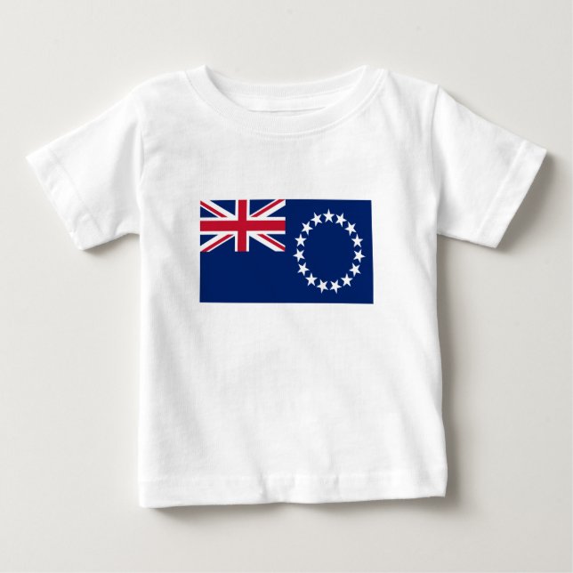 T-shirt Pour Bébé Drapeau des Îles Cook (Devant)