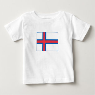 T-shirt Pour Bébé Drapeau des îles Féroé