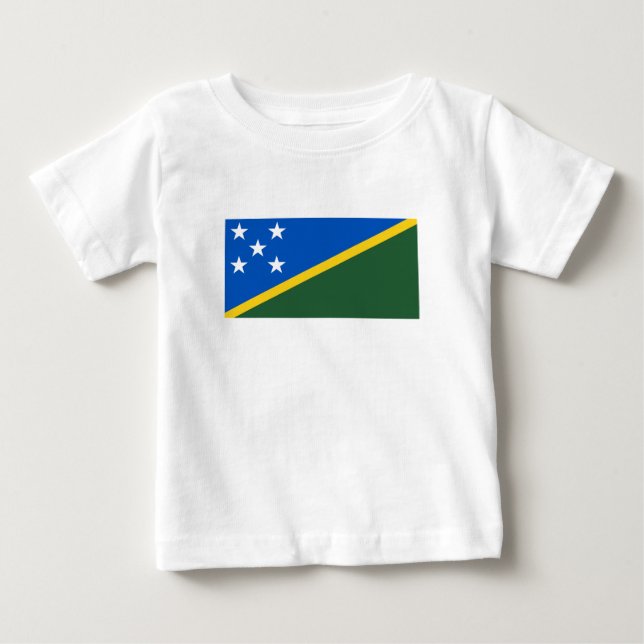 T-shirt Pour Bébé Drapeau des Îles Salomon (Devant)