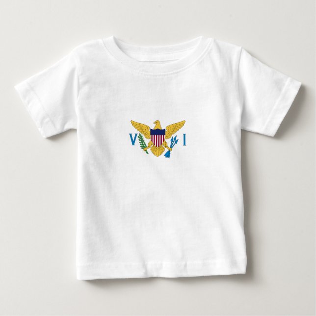 T-shirt Pour Bébé Drapeau des îles Vierges américaines (Devant)