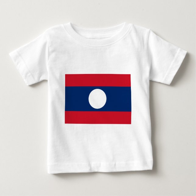 T-shirt Pour Bébé Drapeau des Laotiens - drapeau laotien - ທຸງຊາດລາວ (Devant)