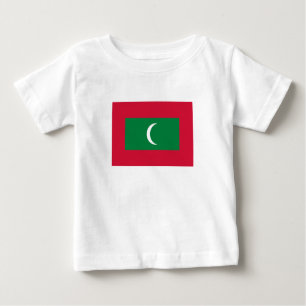 T-shirt Pour Bébé Drapeau des Maldives