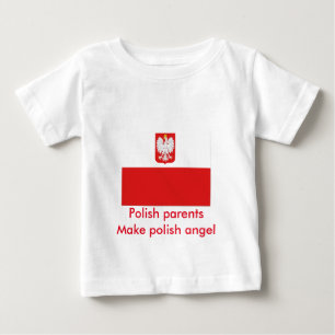 T-shirt Pour Bébé drapeau des parents polonais