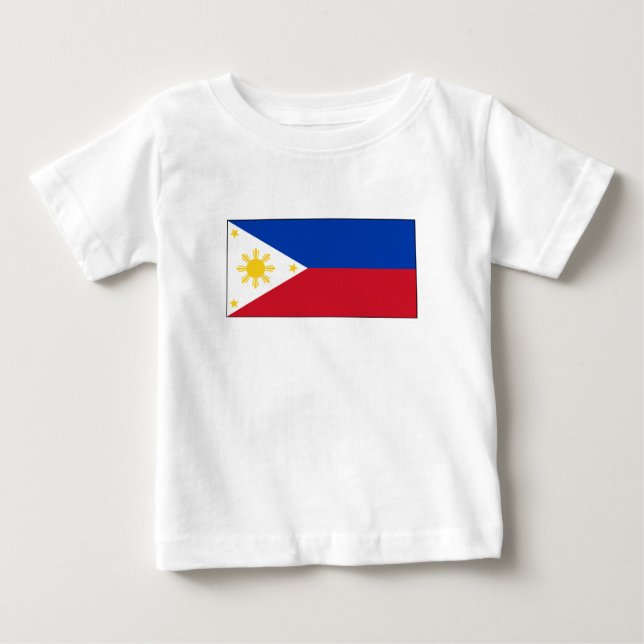 T-shirt Pour Bébé Drapeau des Philippines (Devant)