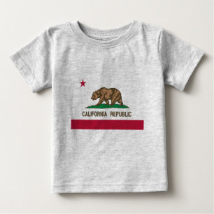 T-shirt Pour Bébé Drapeau d'État de Californie