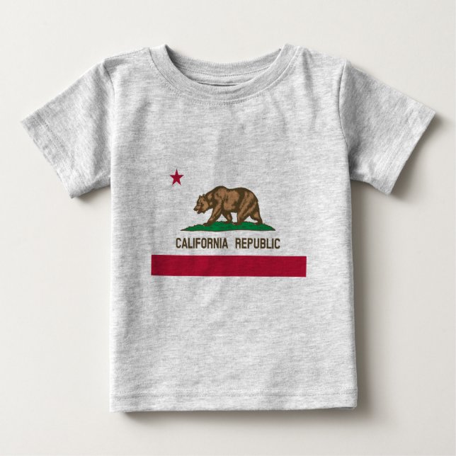 T-shirt Pour Bébé Drapeau d'État de Californie (Devant)