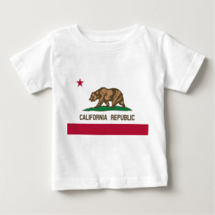 T-shirt Pour Bébé Drapeau d'État de Californie