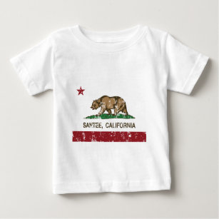 T-shirt Pour Bébé drapeau d'état de la Californie de santee