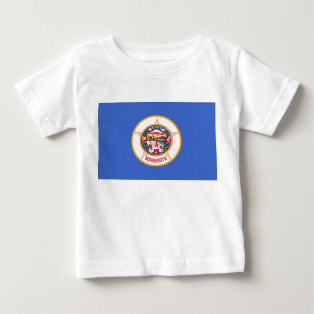 T-shirt Pour Bébé Drapeau d'État du Minnesota (Devant)