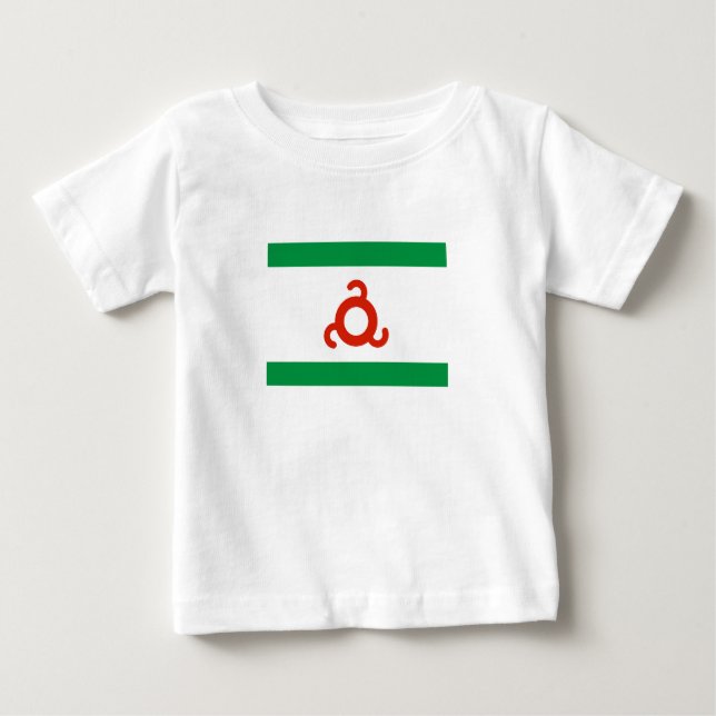 T-shirt Pour Bébé Drapeau d'Ingouchie (Devant)