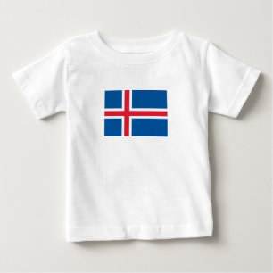T-shirt Pour Bébé Drapeau d'Islande