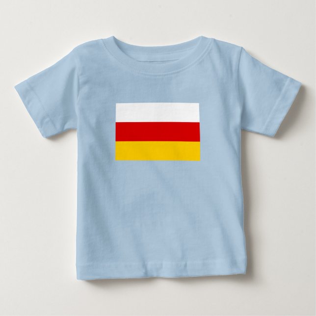 T-shirt Pour Bébé Drapeau d'Ossétie du Sud (Devant)