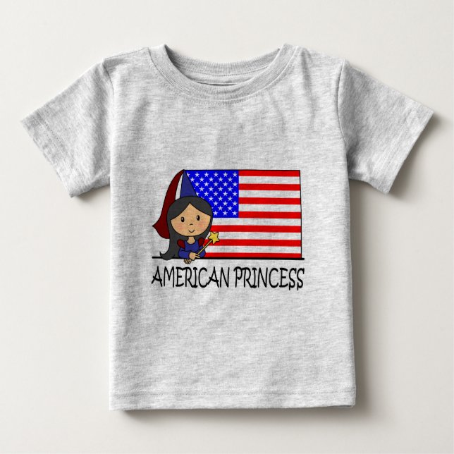 T-shirt Pour Bébé Drapeau Drapeau de la princesse américaine (Devant)