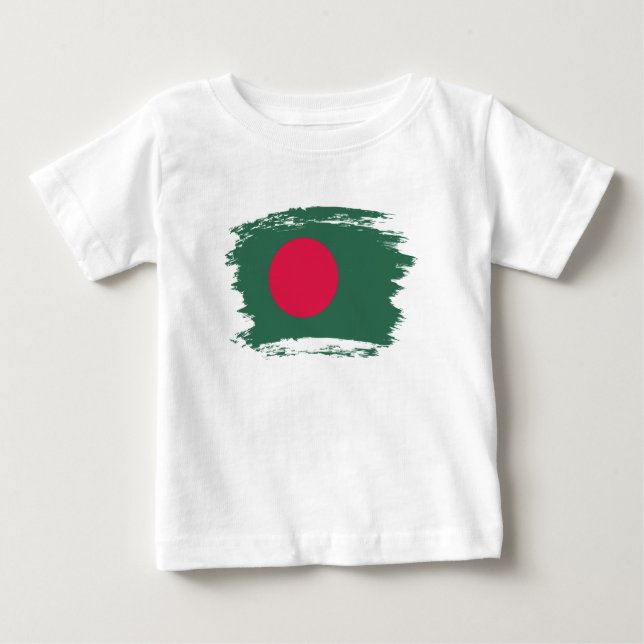 T-shirt Pour Bébé Drapeau du Bangladesh (Devant)