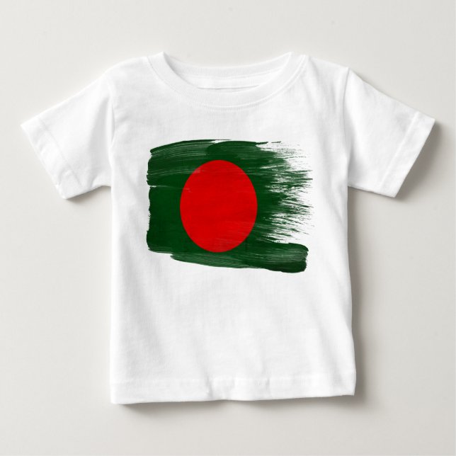 T-shirt Pour Bébé Drapeau du Bangladesh (Devant)