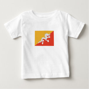 T-shirt Pour Bébé Drapeau du Bhoutan patriotique