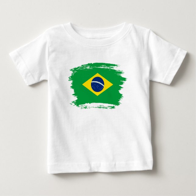 T-shirt Pour Bébé Drapeau du Brésil (Devant)