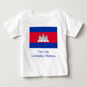 T-shirt Pour Bébé Drapeau du Cambodge