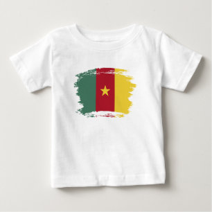 T-shirt Pour Bébé Drapeau du Cameroun