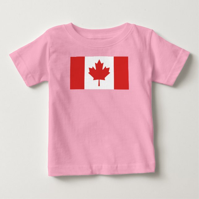 T-shirt Pour Bébé Drapeau du Canada (Devant)