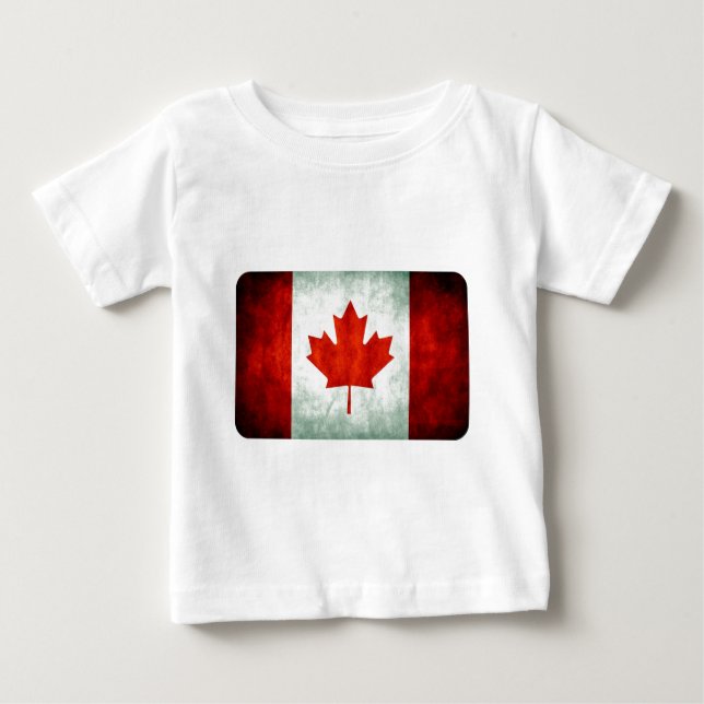 T-shirt Pour Bébé Drapeau du Canada en détresse (Devant)